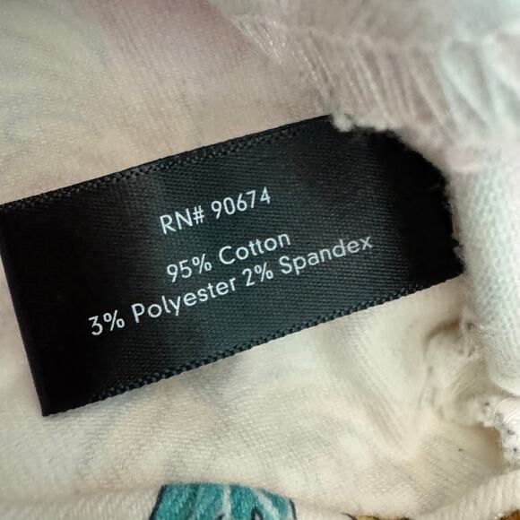 Boston Proper Colorful Medallion Chain Print Denim Jacket Size M - Picture 5 of 6